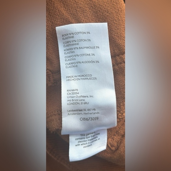 Free People Kyo Carpenter Corduroy Pants Womens 4 Orange Casual Pockets - Picture 9 of 10